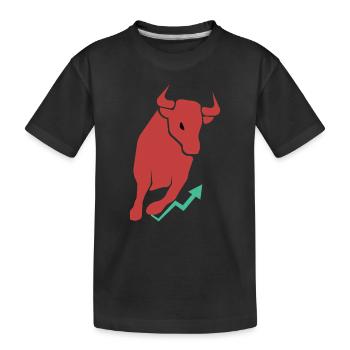 Bull Market Stock Trading Investor Design Bull - Kids' Premium Organic T-Shirt - black - Front