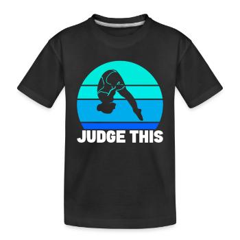 Kunstspringen Turmspringer Sprungbrett - Kinder Premium Bio T-Shirt - Schwarz - Vorne
