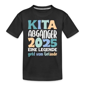 Diplômé de la garderie : 2025 Une légende quitte le site - T-shirt bio Premium Enfant - noir - Devant