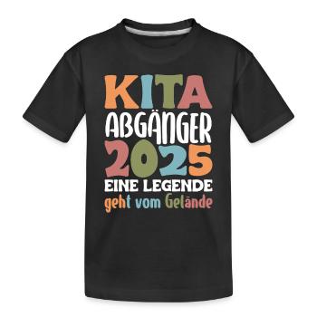 Diplômé de la garderie : 2025 Une légende quitte le site - T-shirt bio Premium Enfant - noir - Devant