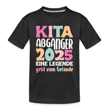Diplômé de la garderie : 2025 Une légende quitte le site - T-shirt bio Premium Enfant - noir - Devant