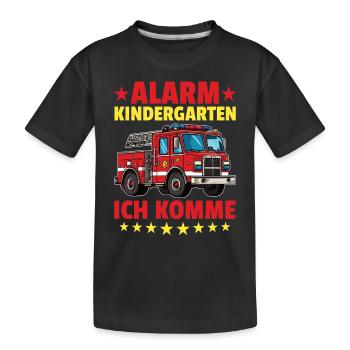Je suis un enfant de maternelle maternelle licorne - T-shirt bio Premium Enfant - noir - Devant