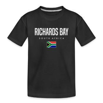 Richards Bay Südafrika - Kinder Premium Bio T-Shirt - Schwarz - Vorne