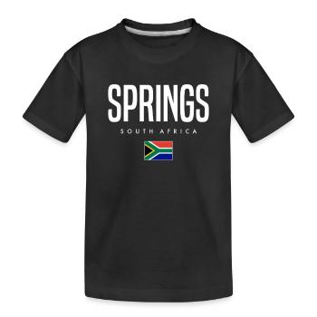 Springs Südafrika - Kinder Premium Bio T-Shirt - Schwarz - Vorne