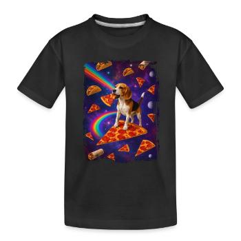 Beagle - Kinder Premium Bio T-Shirt - Schwarz - Vorne
