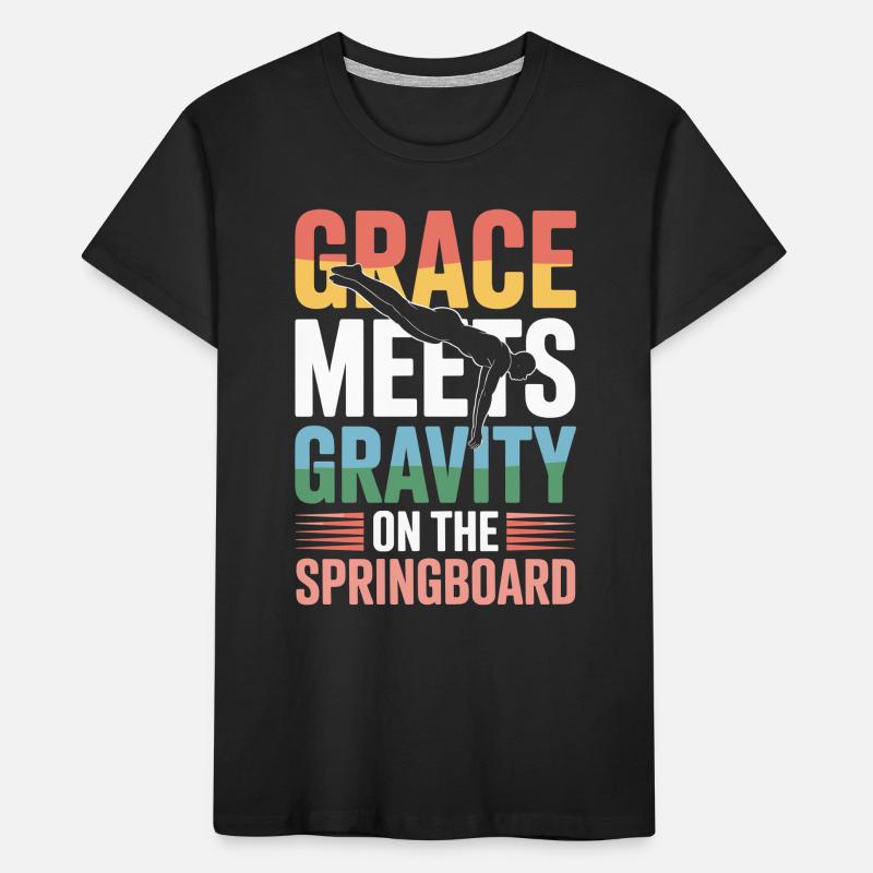 Diving diving board Kids' Premium Organic T-Shirt