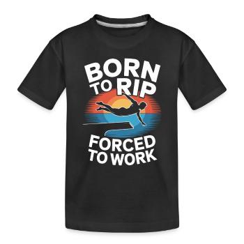 Diving diving board - Kids' Premium Organic T-Shirt - black - Front