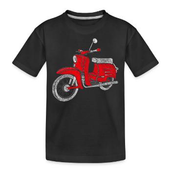 Schwalbe - Cyclomoteur de la RDA - Scooter de la RDA - Vintage - T-shirt bio Premium Enfant - noir - Devant