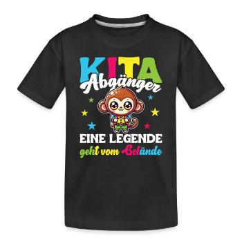 Sorties de la garderie 2025 Adieu maternelle - T-shirt bio Premium Enfant - noir - Devant