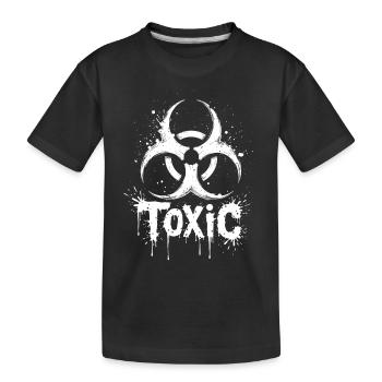 Biohazard Symbol Toxic Grunge Style - Kids' Premium Organic T-Shirt - black - Front