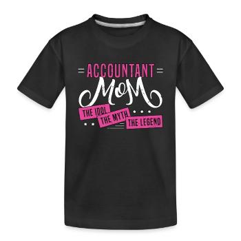 Comptable Maman L’idole Le mythe Analyse des données - T-shirt bio Premium Enfant - noir - Devant