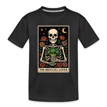 Broccoli Tarot - Kids' Premium Organic T-Shirt - black - Front