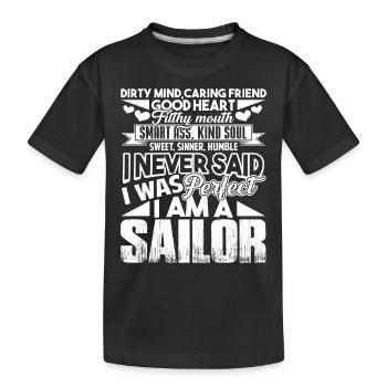 Sailor I Am A Sailor - Kids' Premium Organic T-Shirt - black - Front