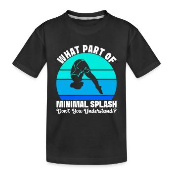 Kunstspringen Turmspringer Sprungbrett - Kinder Premium Bio T-Shirt - Schwarz - Vorne