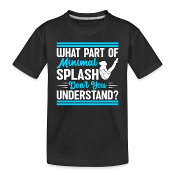 Kunstspringen Turmspringer Sprungbrett - Kinder Premium Bio T-Shirt - Schwarz - Vorne