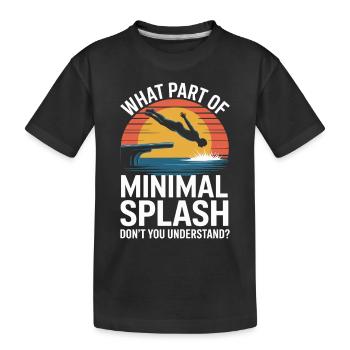 Kunstspringen Turmspringer Sprungbrett - Kinder Premium Bio T-Shirt - Schwarz - Vorne