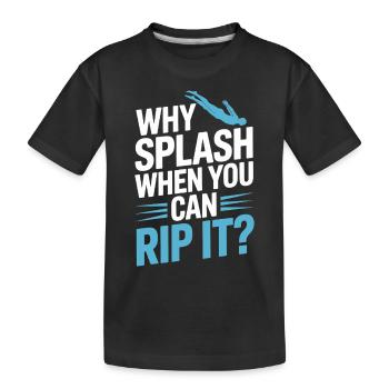 Kunstspringen Turmspringer Sprungbrett - Kinder Premium Bio T-Shirt - Schwarz - Vorne