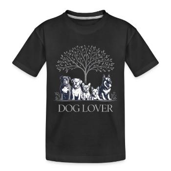 Amoureux des chiens - T-shirt bio Premium Enfant - noir - Devant