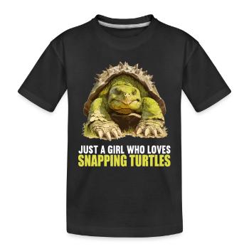 Snapping Turtles Snapping Turtle - Kids' Premium Organic T-Shirt - black - Front