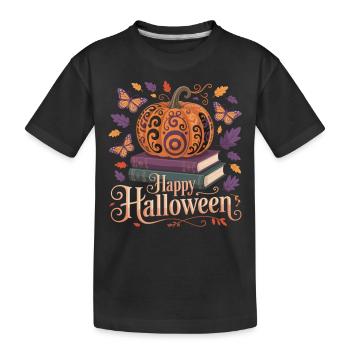 Magic pumpkin for Halloween - Kids' Premium Organic T-Shirt - black - Front