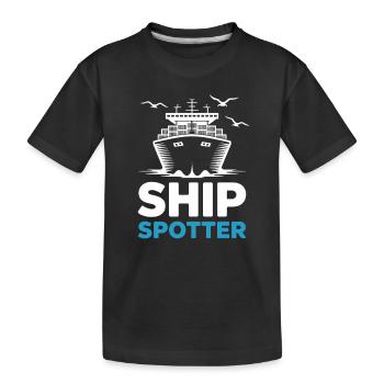 Ship Spotter Enthousiasme pour les amoureux de la mer - T-shirt bio Premium Enfant - noir - Devant