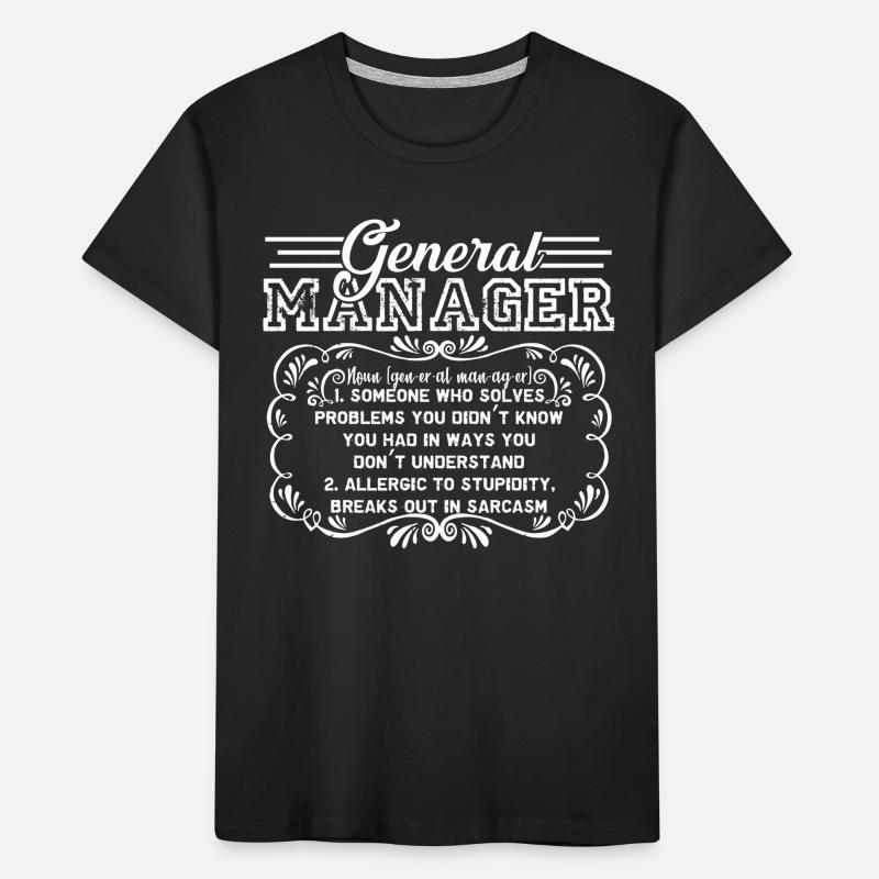 General Manager Definition Kids' Premium Organic T-Shirt