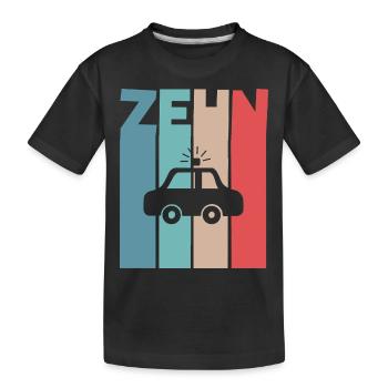 10 Jahre Geburtstag Polizei - Kinder Premium Bio T-Shirt - Schwarz - Vorne