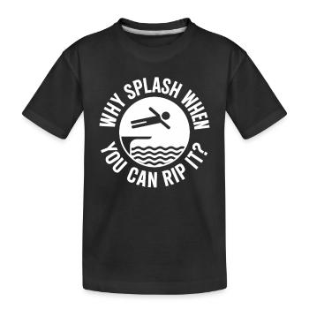 Kunstspringen Turmspringer Sprungbrett - Kinder Premium Bio T-Shirt - Schwarz - Vorne