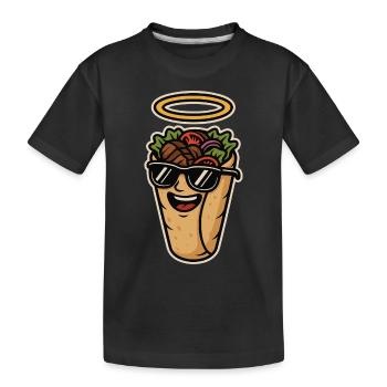 Holy kebab – snack of heaven - Kids' Premium Organic T-Shirt - black - Front
