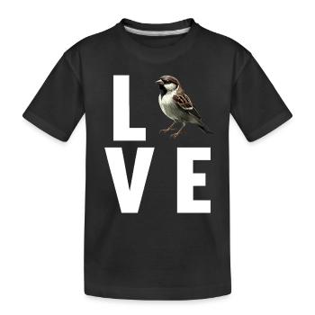 Sparrows Sparrow - Kids' Premium Organic T-Shirt - black - Front