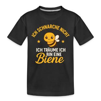 Je ne ronfle pas – le rêve des abeilles - T-shirt bio Premium Enfant - noir - Devant