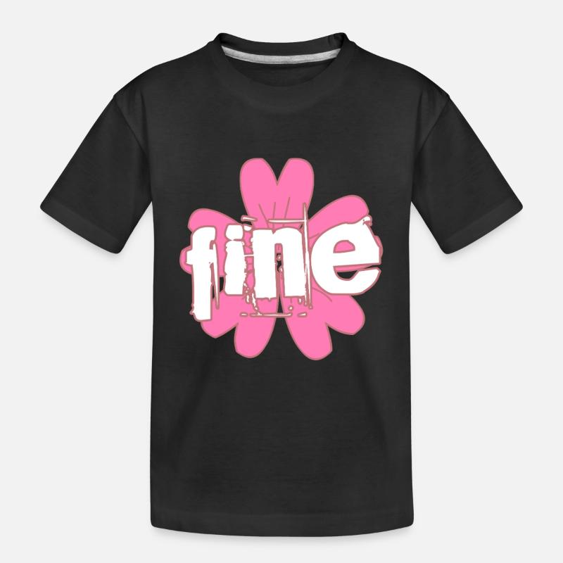 fine - Kinder Premium Bio T-Shirt - Schwarz