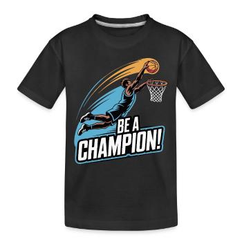 JOUER À BE A CHAMPION - T-shirt bio Premium Enfant - noir - Devant