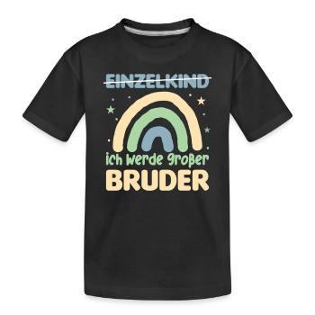 Big Brother 2026 Rainbow Sweet Sibling - Kids' Premium Organic T-Shirt - black - Front
