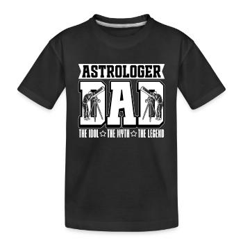 Astrologue Papa L’idole Le mythe L’astronome - T-shirt bio Premium Enfant - noir - Devant
