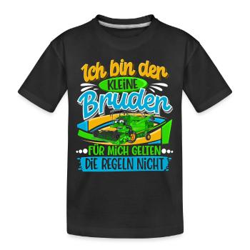 Kleiner Bruder - Kinder Premium Bio T-Shirt - Schwarz - Vorne