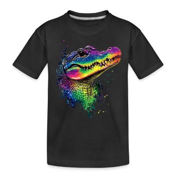 Crocodile Alligator Reptile Crocodile Love Crocodiles - T-shirt bio Premium Enfant - noir - Devant