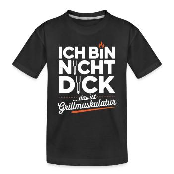 Je ne suis pas gros, ce sont des muscles de gril - T-shirt bio Premium Enfant - noir - Devant
