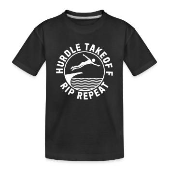 Kunstspringen Turmspringer Sprungbrett - Kinder Premium Bio T-Shirt - Schwarz - Vorne