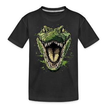 Crocodile Alligator Reptile Crocodile Love Crocodiles - T-shirt bio Premium Enfant - noir - Devant