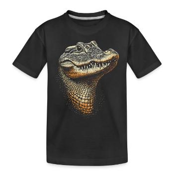 Crocodile Alligator Reptile Crocodile Love Crocodiles - T-shirt bio Premium Enfant - noir - Devant