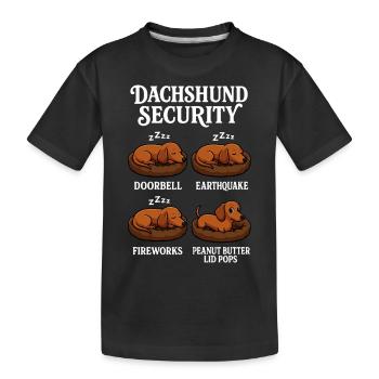 Dackel - Kinder Premium Bio T-Shirt - Schwarz - Vorne
