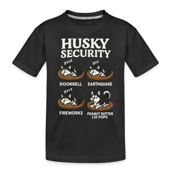 Husky - Kinder Premium Bio T-Shirt - Schwarz - Vorne