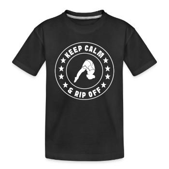 Kunstspringen Turmspringer Sprungbrett - Kinder Premium Bio T-Shirt - Schwarz - Vorne