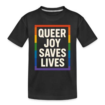 Queer Pride Queer Joy Homologation LGBTQ+ Trans - T-shirt bio Premium Enfant - noir - Devant