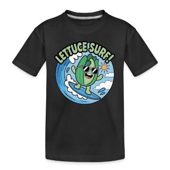 Surf de salade - T-shirt bio Premium Enfant - noir - Devant