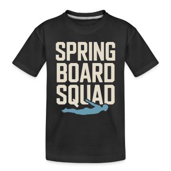 Kunstspringen Turmspringer Sprungbrett - Kinder Premium Bio T-Shirt - Schwarz - Vorne