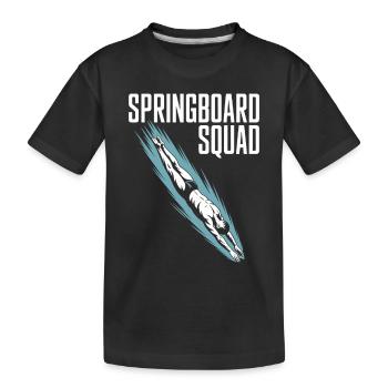 Kunstspringen Turmspringer Sprungbrett - Kinder Premium Bio T-Shirt - Schwarz - Vorne