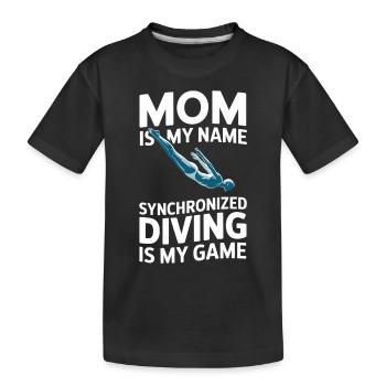 Kunstspringen Turmspringer Sprungbrett - Kinder Premium Bio T-Shirt - Schwarz - Vorne