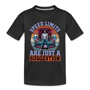 Les limites de vitesse des courses automobiles ne sont qu’un pilote de course - T-shirt bio Premium Enfant - noir - Devant
